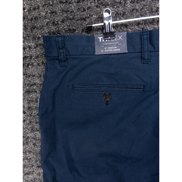 Tommy Hilfiger Shorts Mens 35 Actual 36 Blue TH Flex Stretch Chino Preppy NWT - Picture 13 of 16